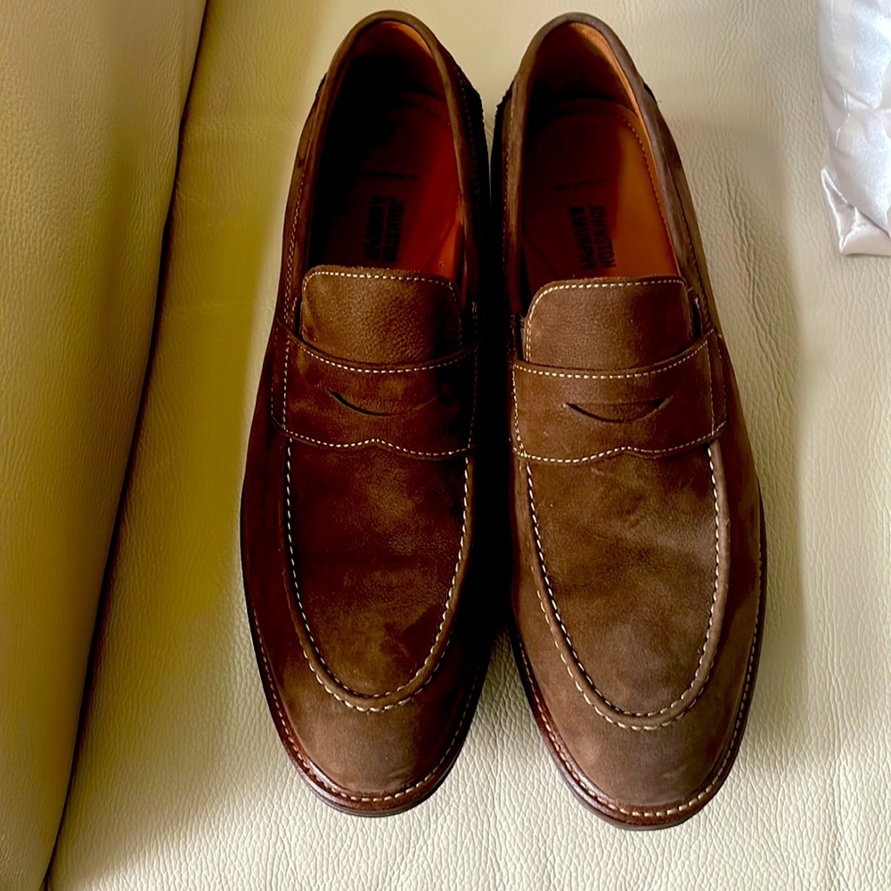 Johnston&Murphy brown suede loafers. Very good condition.